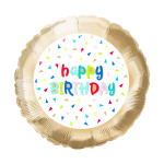 *9" Birthday Foil Balloon with Valve – 10 pack