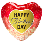 *9" Mother's Day Foil Balloon with Valve – 10 pack
