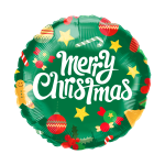 *9" Christmas Mylar balloon with Valve