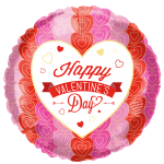 *9" Valentine Foil Balloon with Valve – 10 pack