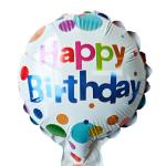 4" Birthday Foil Balloons Air filled - 50 ct