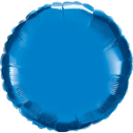 4" Royal Blue Round Foil Balloon - 50 ct