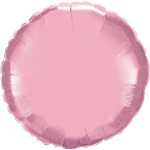4" Light Pink Round Foil Balloon - 50 ct