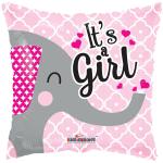 Baby Girl Elephant Foil Balloon – 5 pack