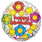 Birthday Happy Face Foil Balloon – 5 pack