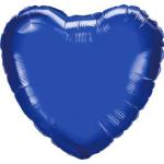 4" Royal Blue Heart Foil Balloons Air filled - 50 ct
