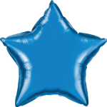 4" Royal Blue Star Foil Balloon - 50 ct