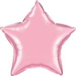 4" Light Pink Star Foil Balloon - 50 ct