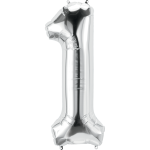 14" Silver Number "1"