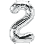 14" Silver Number "2"