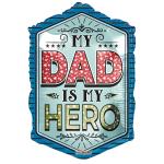 Packaged 28" Dad is my hero balloons - 5 pack