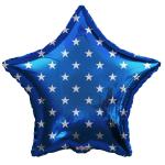 Decorator Stars on Blue balloons - 5 pack