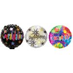 9" Assorted Congratulations Inflated Mylars - 24 count