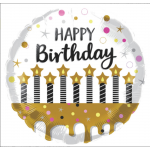 Birthday Foil Balloon with Ribbon Attached – 10 pack