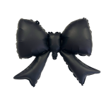 22" Black Bow Balloon - 3 pack