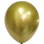 New Gold Chrome Latex Balloons - 100 ct.
