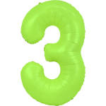34" Neon Green Number 3