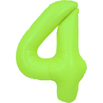 34" Neon Green Number 4