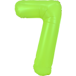 34" Neon Green Number 7