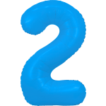 34" Neon Blue Number 2