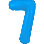 Neon Blue 34 inch Number 7