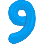 34" Neon Blue Number 9