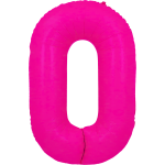 34" Neon Pink Number 0