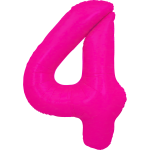 34" Neon Pink Number 4