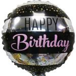 *9" Birthday Foil Balloon with Valve – 10 pack