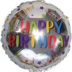 *9" Birthday Foil Balloon with Valve – 10 pack