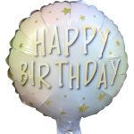 *9" Birthday Foil Balloon with Valve – 10 pack