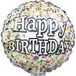 *9" Birthday Foil Balloon with Valve – 10 pack