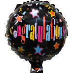 *9" Congratulations Foil Balloon with Valve – 10 pack
