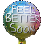 *9" Get Well Foil Balloon with Valve – 10 pack