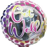 *9" Get Well Foil Balloon with Valve – 10 pack