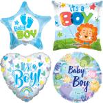 *30 Assorted Baby Boy Foil Balloons