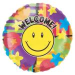 *Welcome Smiley Foil Balloon – 10 pack