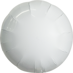24" White Round Foil Balloon – 5 pack