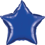 24" Sapphire Star Foil Balloon – 5 pack