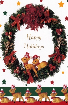 Wrapped Happy Holidays Card (12 pack)